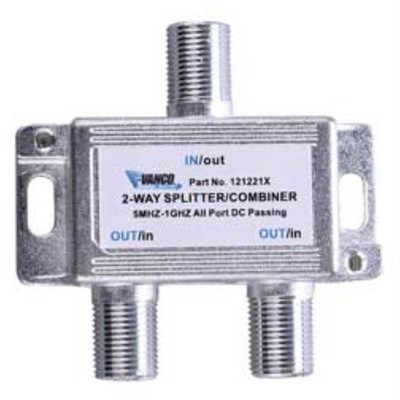 Vanco 121221X 1 X 2 2 Way 1 Ghz Splitter Combiner