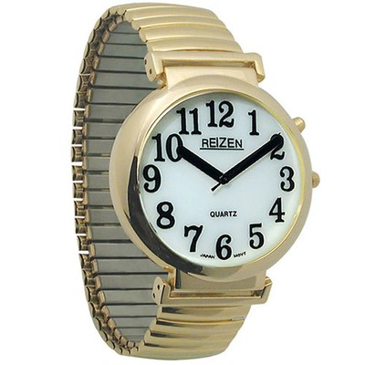 Low Vision Watch- Illuminated White Face Black Numbers