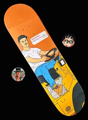 RARE Vincent Vos Skate Mental Skateboard Deck International Friends Tractor NEW