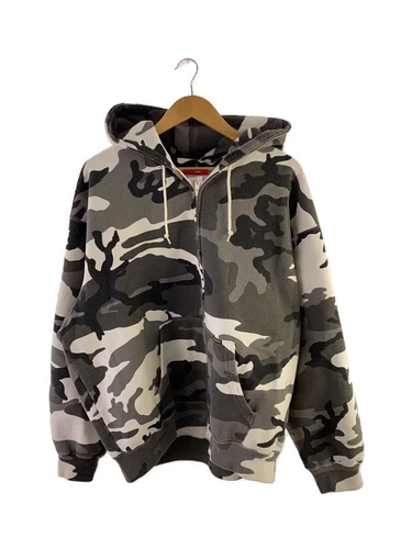 Felpa con cappuccio Supreme Zip 24FW Work Up XL cotone nero usata