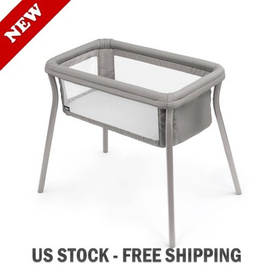 Chicco LullaGo Anywhere SE Bassinet Portable Infant Travel Crib Bed Clay Grey