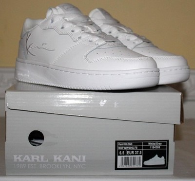 Womens KARL KANI Athletic Shoes 89 LOGO WHITE Sneakers Sz 6.5 Streetwear Fashion