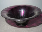Steuben Amethyst Crystal Art Glass Pedestal Bowl