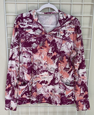 Reel Legends Women's Pullover Hoodie Freeline Colorful Longsleeves Top Size L