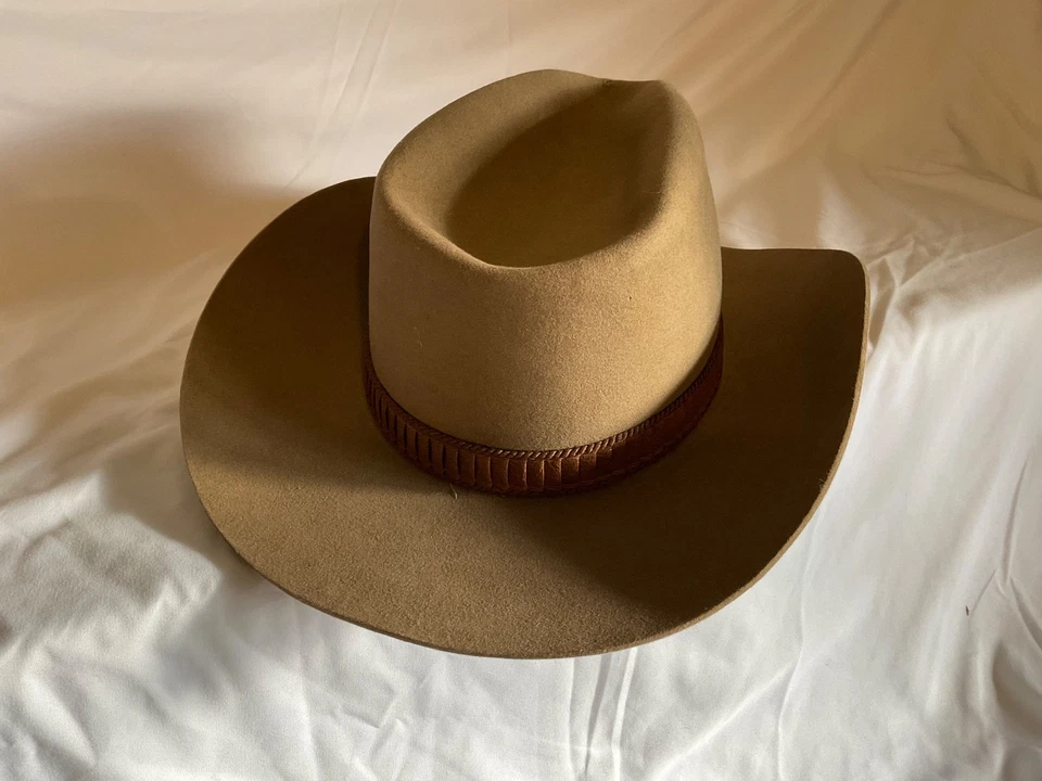 Vintage John B. Stetson Distressed Western XXXX Beaver Cowboy Hat Size 7-1/2 - Image 4 of 4