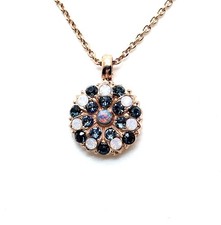 Necklace Pendant By Mariana Woman Guardian Angel Montana Blue Swarovski Crystals