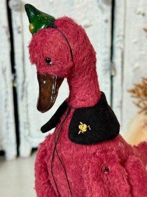 Handgefertigter Künstler Teddybär Spielzeug Stofftier Toy Künstler Sammlerstück OOAK Gans