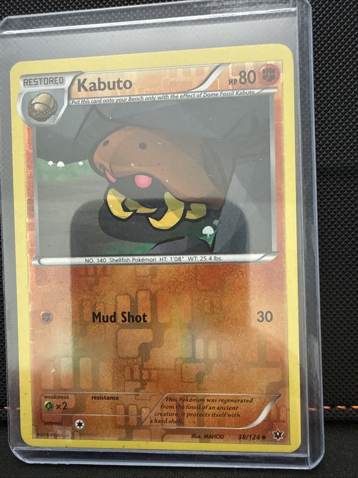 Kabuto - 38/124 - Pokemon Reverse Holo Fates Collide NM
