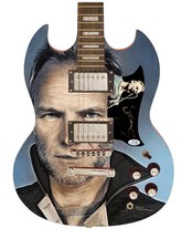 Sting Signed Autographed Custom Photo Graphics Guitar ACOA