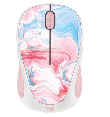 Logitech Design Collection Limited Edition Wireless Mouse - Cotton Candy