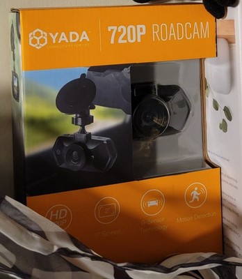 Yada Roadcam 720P Black Dash Camera, 120-Degree Wide Angle Lens, G-Sensor Techno
