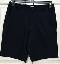 NWT Weatherproof size 32 black performance tech active regular fit shorts mens