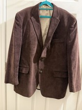 Ralph Lauren Brown Burgundy Corduroy Two Button Sports Suit Jacket Blazer 48R