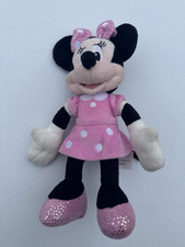 Disney Minnie Mouse Plush Pink Polka Dot Sparkle Shoes Stuffed Animal 15  Toy