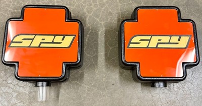 SPY GOGGLES ADVERTISING PLASTIC STORE SIGN, DOUBLE SIDED, PAIR OF 2