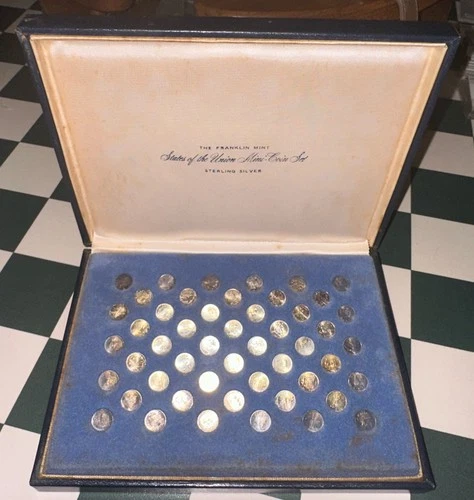 SPOT Franklin Mint States of the Union Mini Coin Set Sterling Silver Bullion