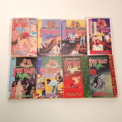 #ad Sweet Valley High 8 Books VTG 90#x27;s Lot Complete Miniseries #95 100 Evil Twin Set $53.95