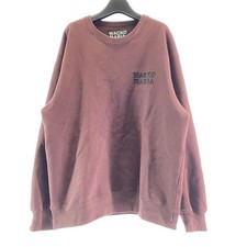 WACKO MARIA Heavy Weight Crew Neck Sweatshirt M Bordeaux