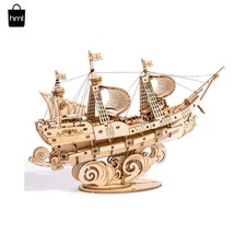 Engaging DIY 3D Wooden Sailing Ship Puzzle Kit for Adults - Fun  Educational