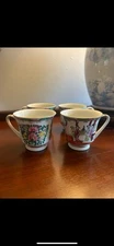 4 Rose Medallion Tea Cup Set