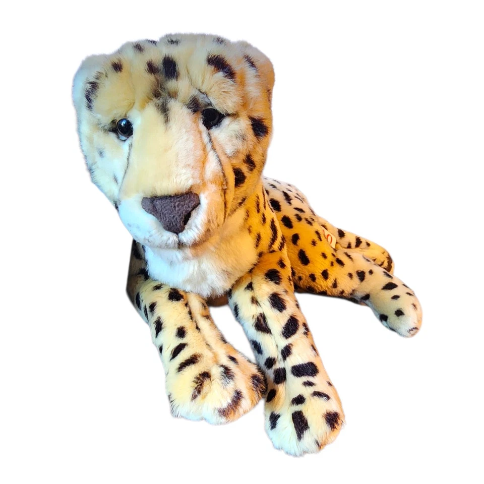 Toys R Us FAO Peluche Negro Realista Guepardo Leopardo Jungle Cat Minky Soft 2012 Foto 2 de 4