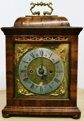 Seltene antike englische C1700 James Mercier London Twin Fusee Verge Bracket Uhr