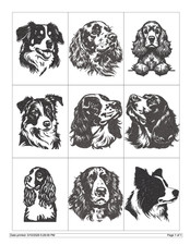 45 DOG FACES EMBROIDERY MACHINE DESIGNS COLLE...