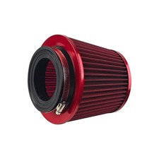 3/3.5/4 Inch Clamp-On Cone Air Intake Filter Kit, Red
