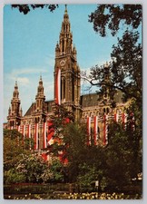 Vienna Town Hall Rathaus in Vienna Austria c1988 Postcard