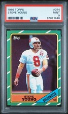 1986 Topps #374 Steve Young ROOKIE Card PSA 9 Pop 194 HOF Tampa Bay Buccaneers  