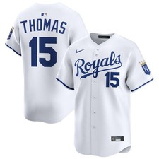 Kansas City Royals Lane Thomas #15 Nike White 2026 Official MLB Limited Jersey