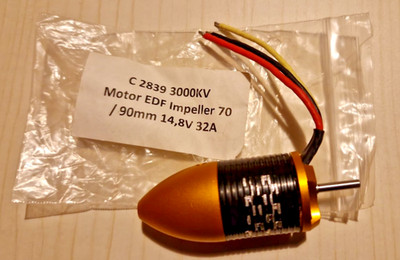 Impeller EDF Motor C2839 3000KV