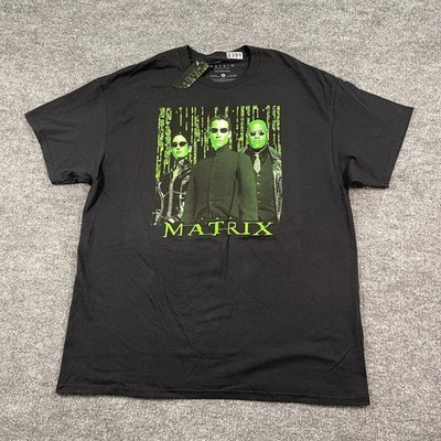NWT The Matrix Resurrections Movie Shirt XL 23x30 Black Trinity Neo Morpheus