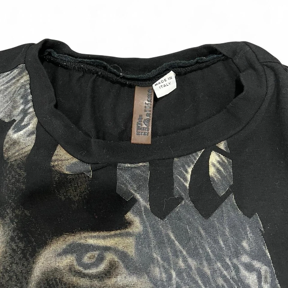 John Galliano Graphic Tee with Baroque Gothic Print Size M - Image 3 of 3