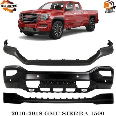 Front Bumper Paintable Steel & Bumper Cover Kit For 2016-2018 GMC Sierra 1500