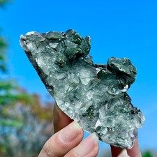 132G Natural Colorful Pyrite Symbiosis Petal Calcite Crystal Raw Specimen