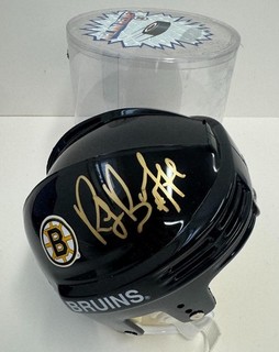 Ray Bourque Signed Autographed Boston Bruins NHL Mini Helmet in Box