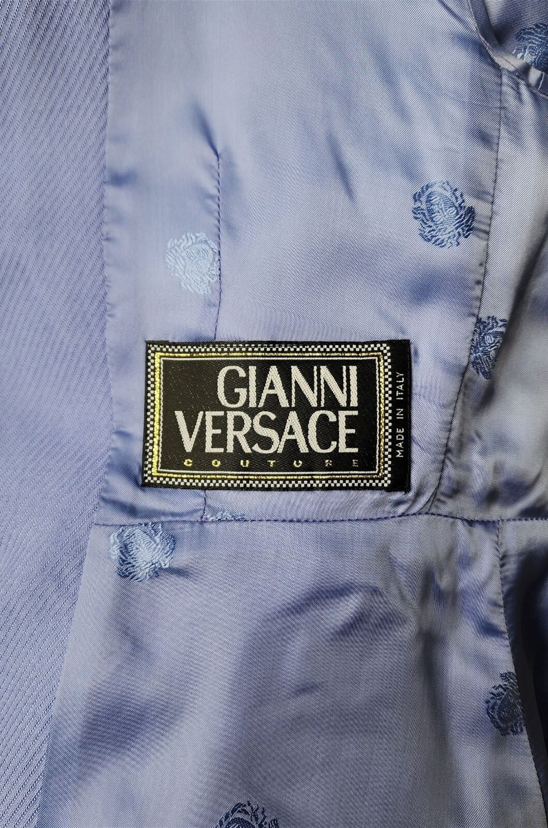 Gianni Versace Couture Vintage Spring 1997 Periwinkle Purple Silk