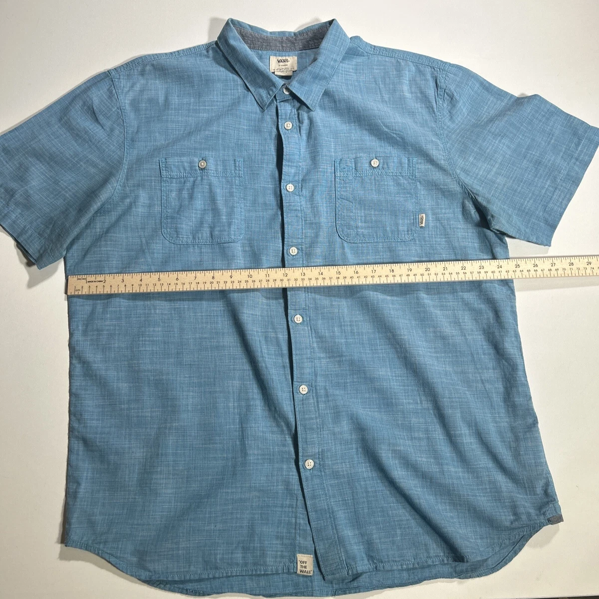 Vans blue top button up