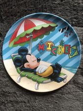 Vintage Disney Mickey Mouse Plastic Plate Multicoloured 20 cm