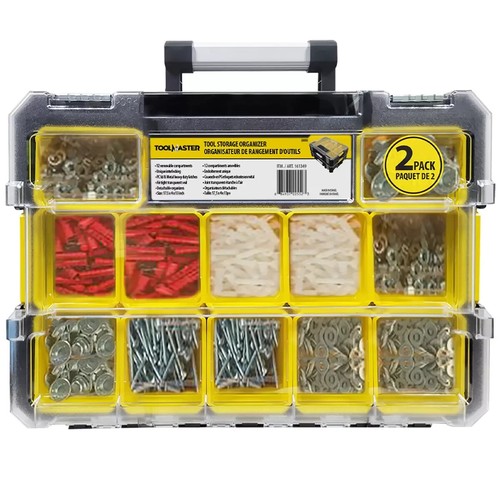 Toolmaster 2-Pack Heavy Duty Detachable Tool Storage Organiser for Screws Nails - Picture 2 of 5