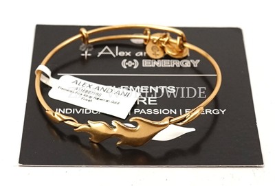 NEW Alex and Ani Elements Fire Rafaelian Gold Adjustable Bangle Bracelet