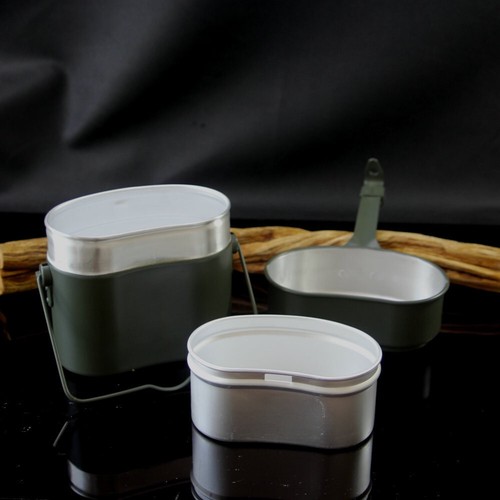 WW2 German M31 Mess Kit Repro 2 Layer Nonstick Anodized Aluminum Fast Cooker - Picture 6 of 10