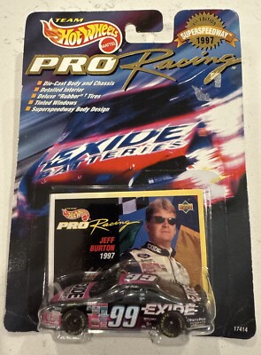 NASCAR DIECAST 1:64 Hot Wheels Pro Racing 1997 #99 Jeff Burton Exide Batteries