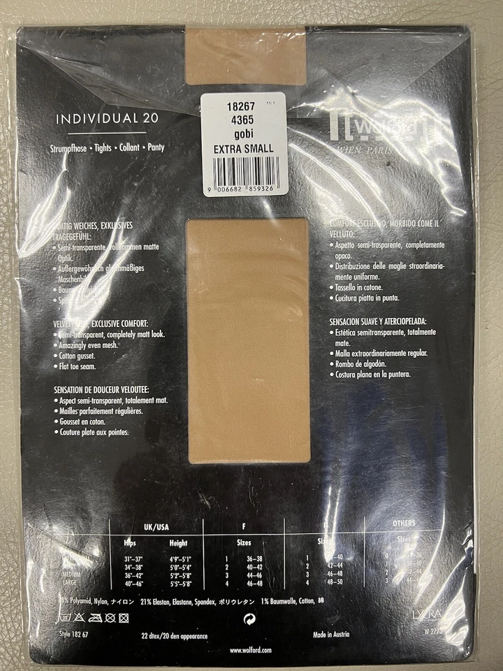 WOLFORD INDIVIDUAL 20 den, XS, gobi Foto 2 de 2