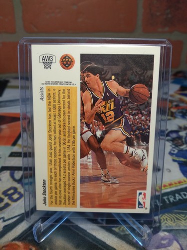 1991 Upper Deck Basketball Vintage 90 s Hologram Card AW3 John Stockton 