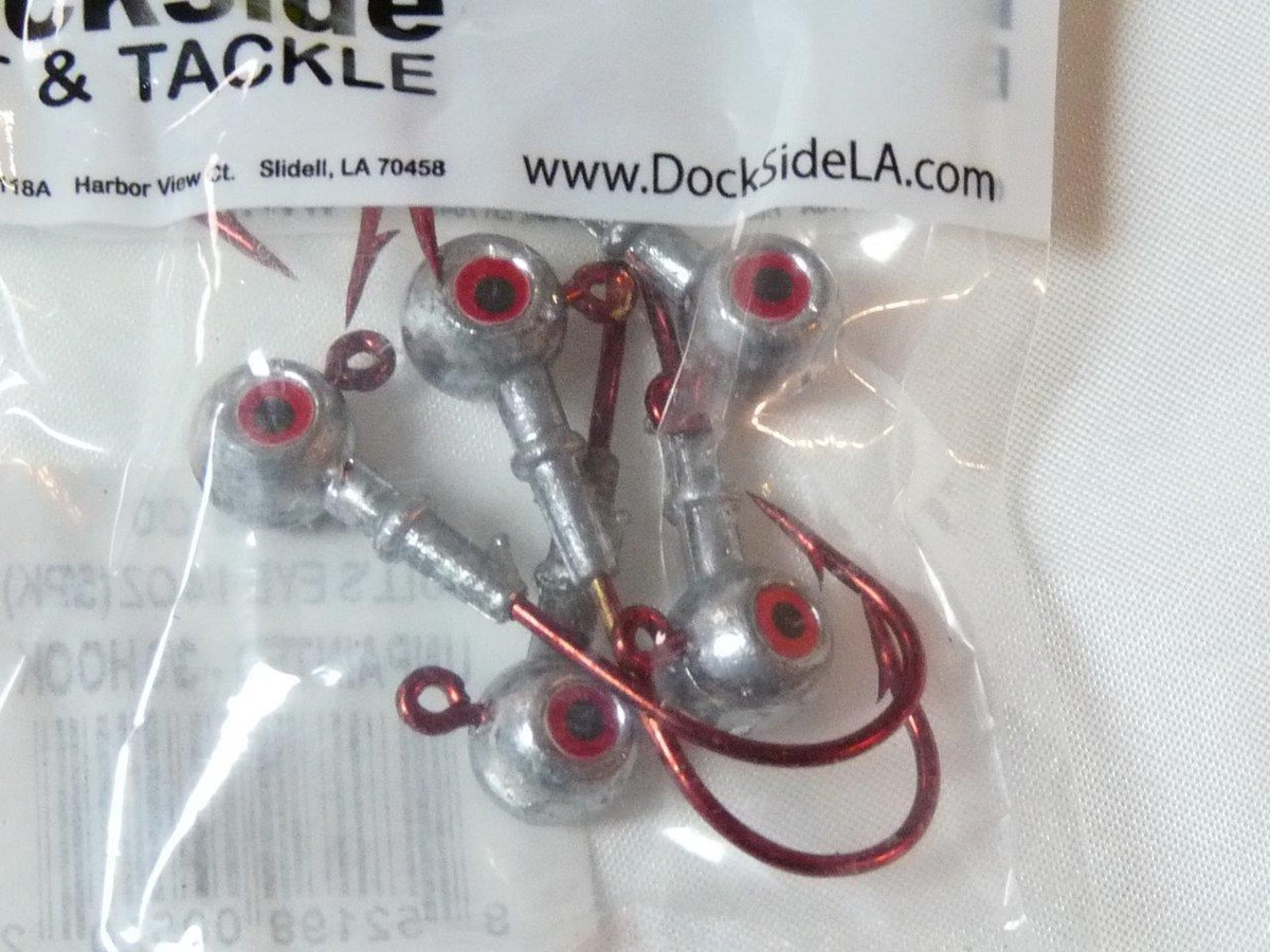 Dockside Bull's Eye Saltwater Jig Head 1/4 Fishing Tackle New