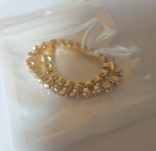 Zircon Beaded Gold Chain Bracelet - Picture 2 of 2