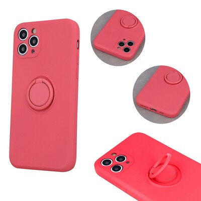 FÜR APPLE IPHONE 13 PRO MAX - GRIP Handy Hülle Ring Case Cover Tasche HELL ROT