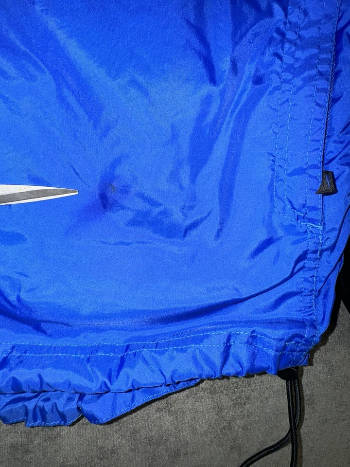 Adidas Para Hombres Grande Azul Real 3 Rayas Cremallera Completa Bolsillo Cintura Cintada Ventilada Foto 2 de 4